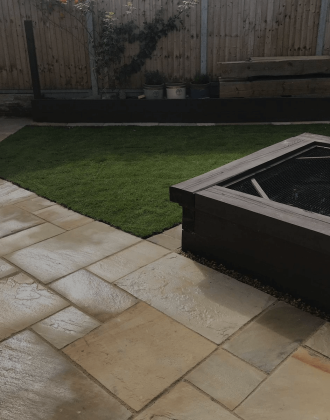 JD Services landscaping patio artificial grass